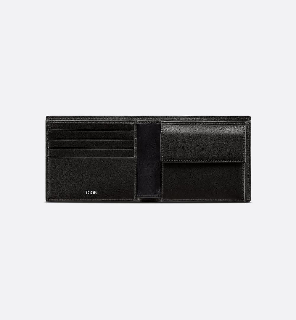 DIOR Men CD Icon Bi-Fold Wallet Black 2ESBC027CDI_H00N