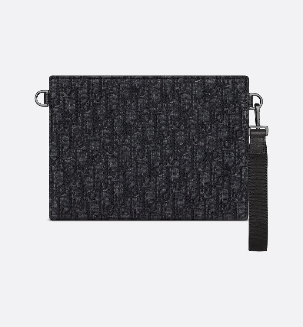 DIOR Men A5 triangle pouch black 2ESCA483YKY_H03E