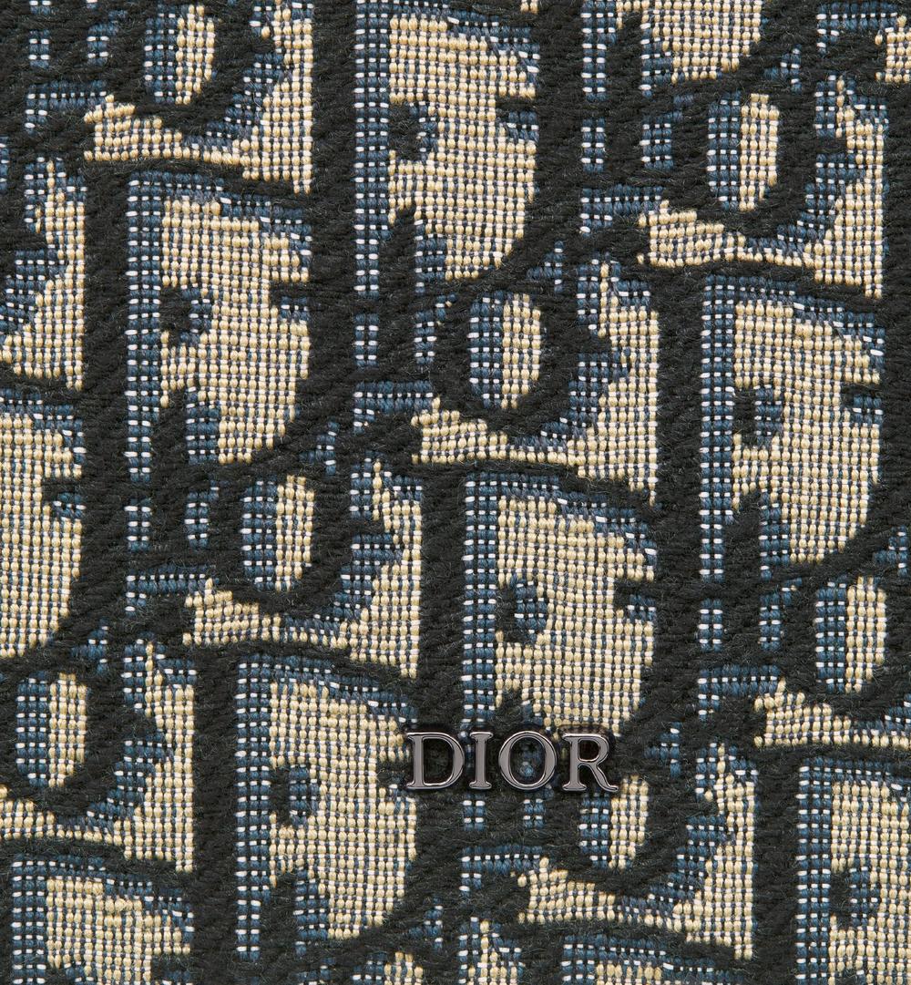 DIOR Men A5 triangle pouch beige and black 2ESCA483YKY_H27E