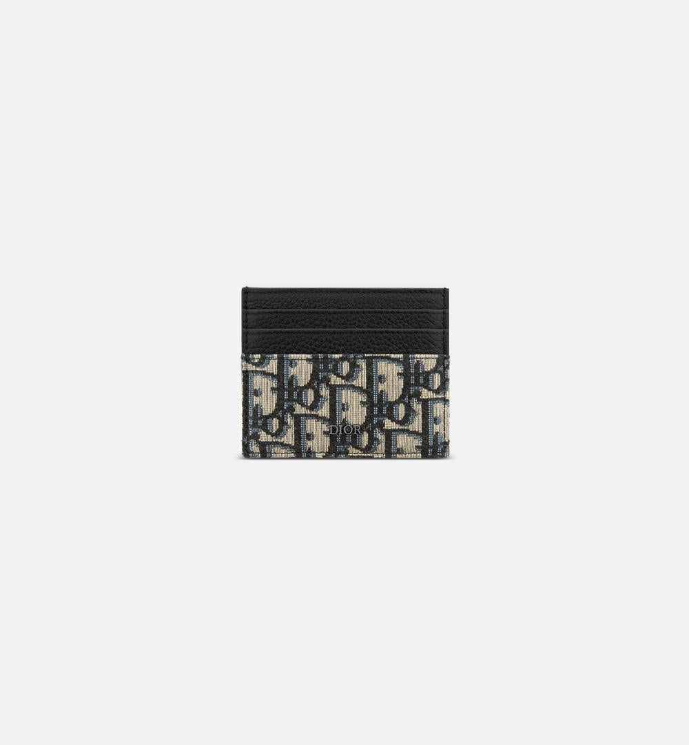 DIOR Men Card holder Beige and black 2ESCH135YSE_H05E