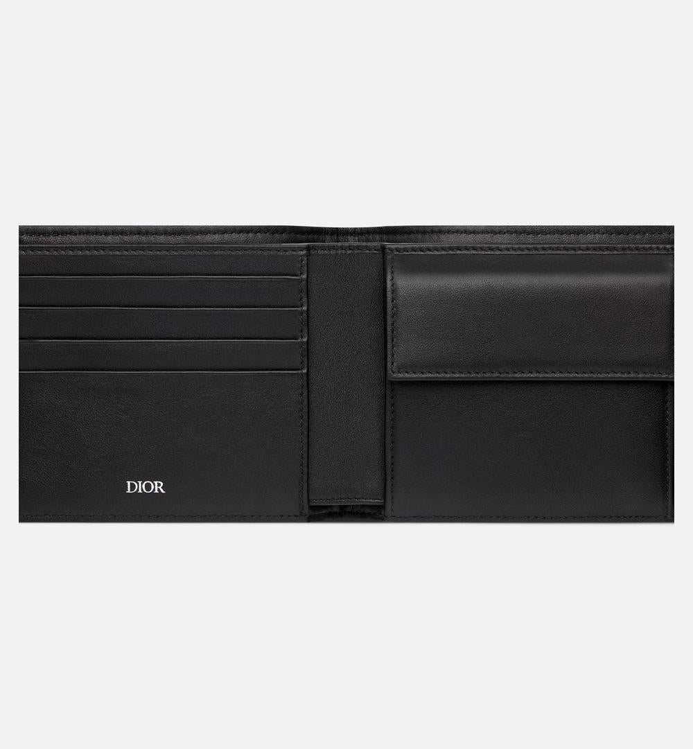 DIOR Men Compact wallet beige and black 2OBBC027YSE_H05E