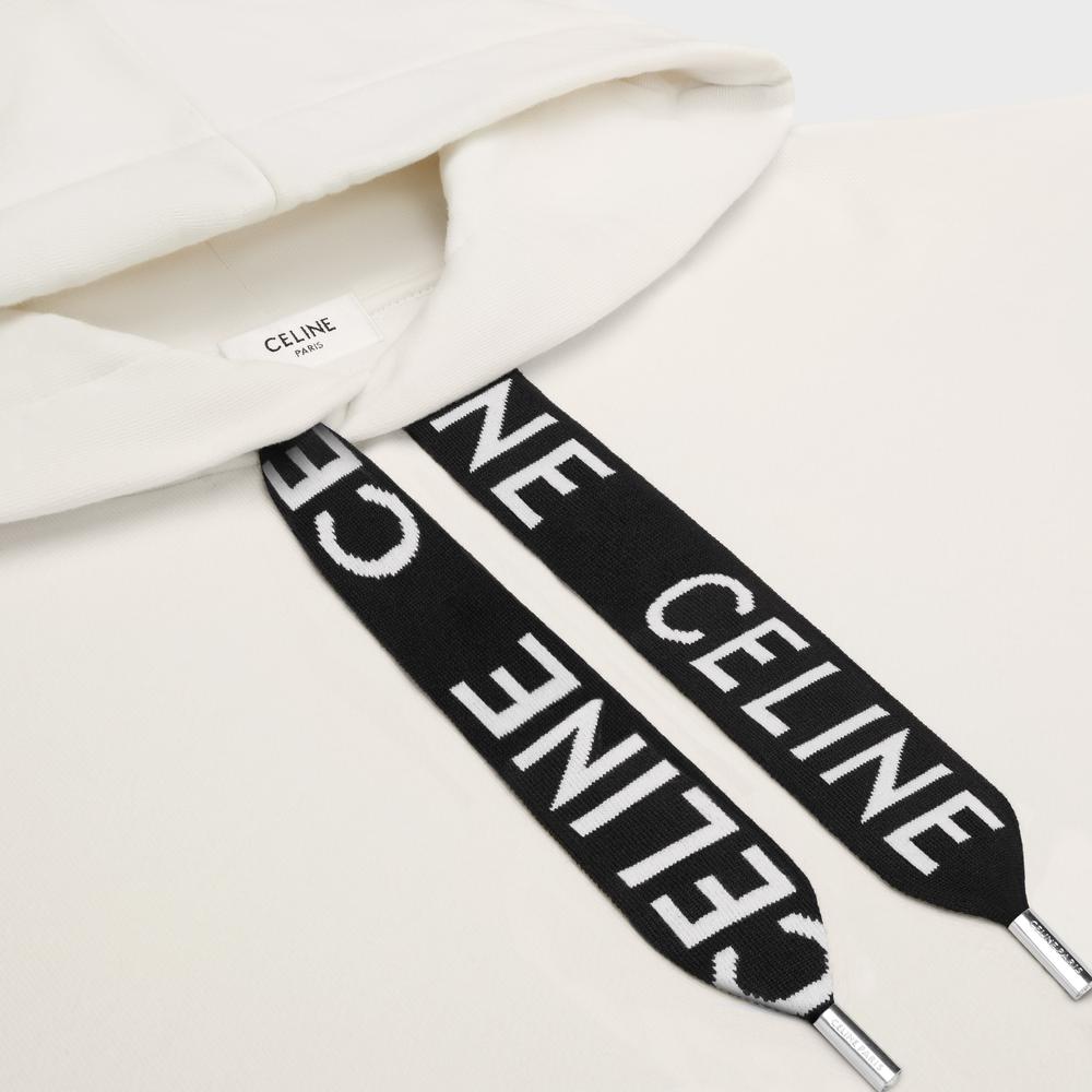 CELINE Men loose hoodie celine COTTON FLEECE [01QI] 2Y468670Q.01QI