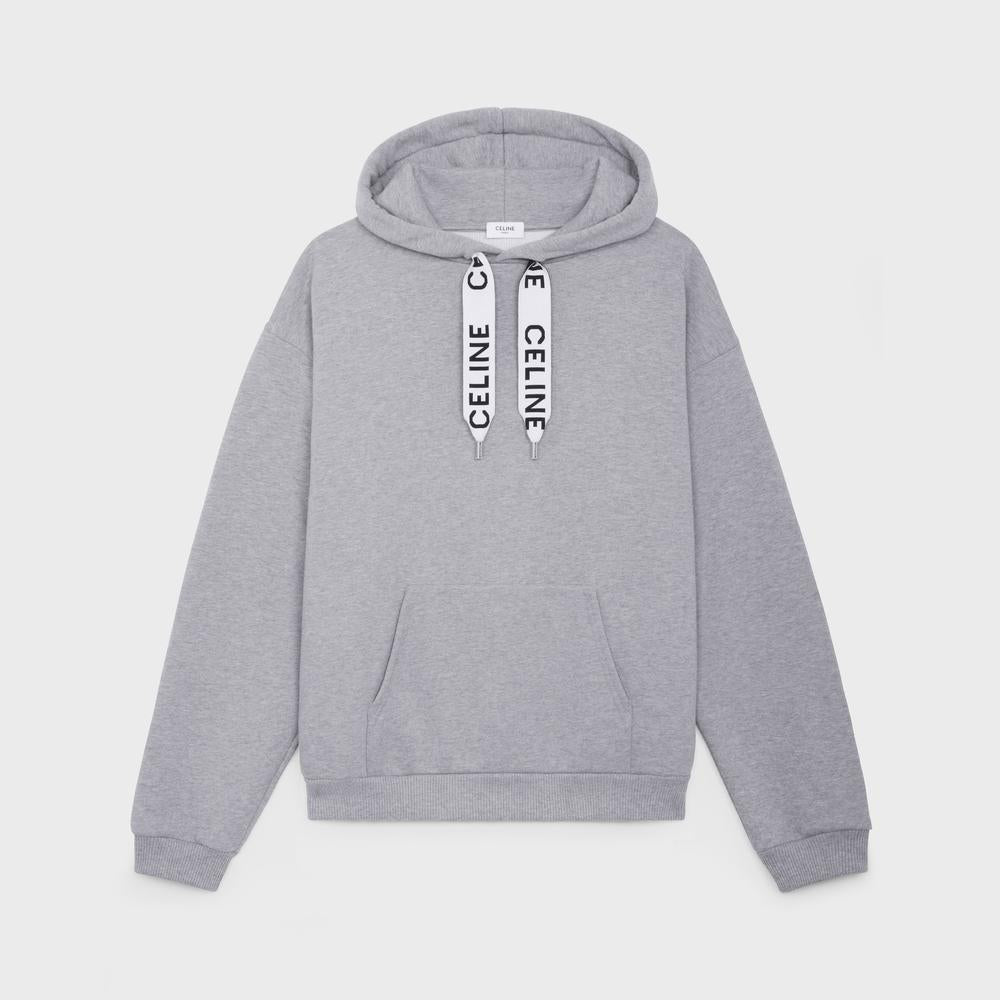 CELINE Men HOODIE LOOSE COTTON FLEECE Light gray 2Y468670Q.08GC