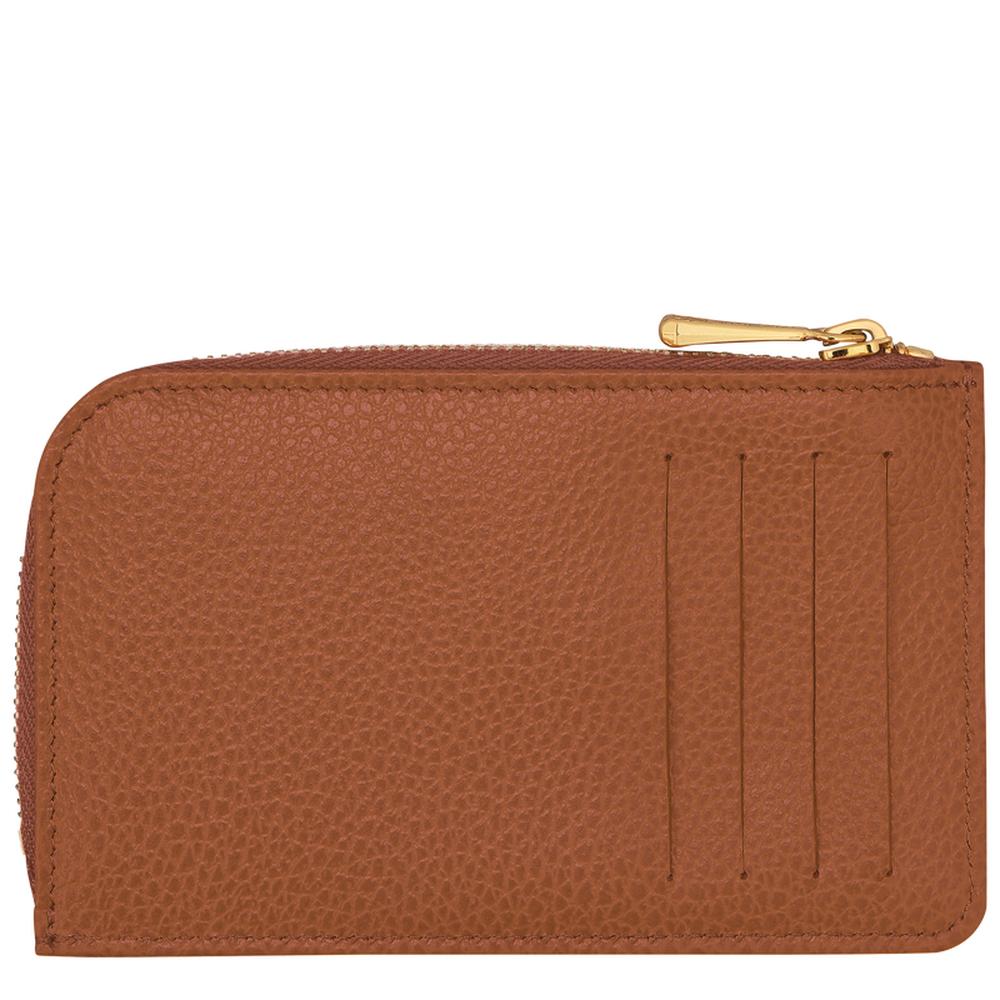 LONGCHAMP Men The Foulonné card holder Caramel 30036021121