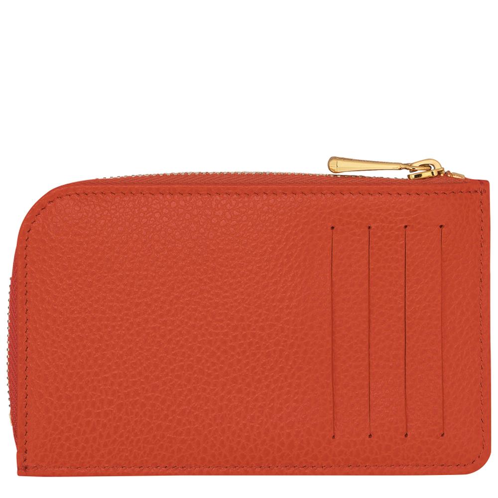 LONGCHAMP Men The Foulonné card holder Paprika 30036021685