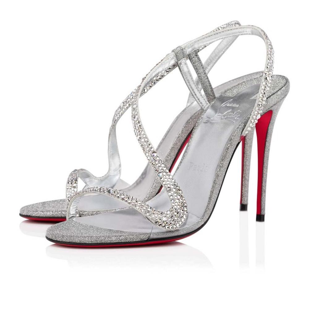 CHRISTIAN LOUBOUTIN Women Rosalie Strass Silver 3220624S265