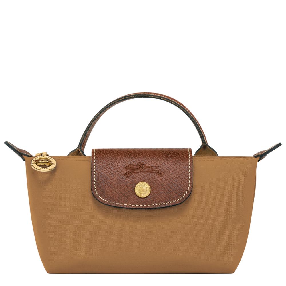 حقيبة مستحضرات تجميل أصلية Le Pliage للنساء من LONGCHAMP بمقبض من جلد الشامواه 34175089P86