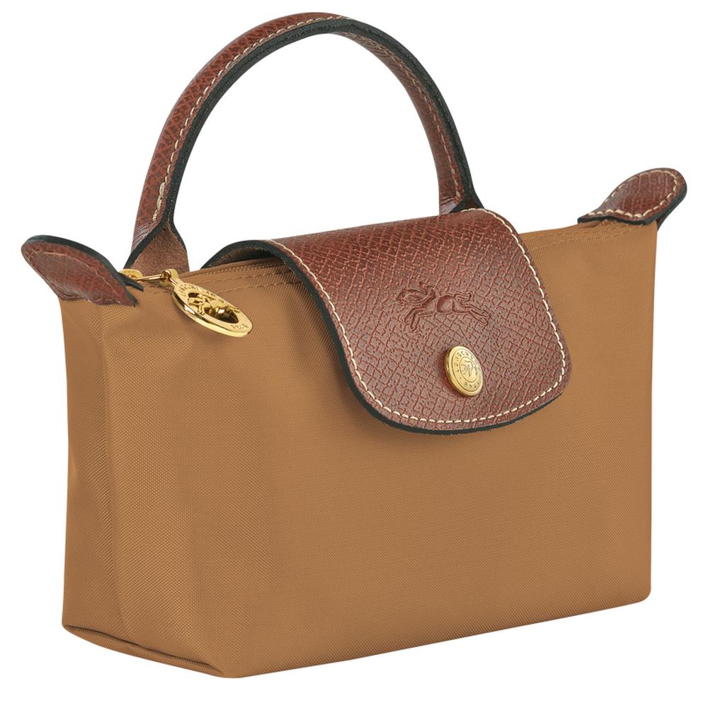 حقيبة مستحضرات تجميل أصلية Le Pliage للنساء من LONGCHAMP بمقبض من جلد الشامواه 34175089P86