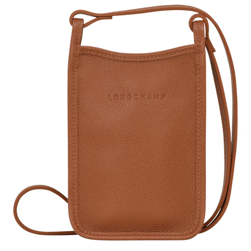 LONGCHAMP Men Le Foulonné phone case Caramel 34200021121