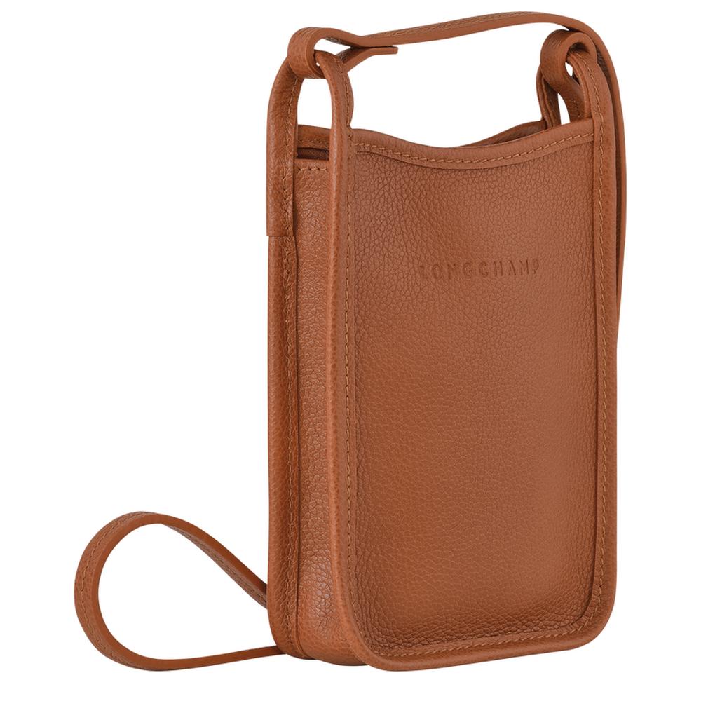 LONGCHAMP Men Le Foulonné phone case Caramel 34200021121