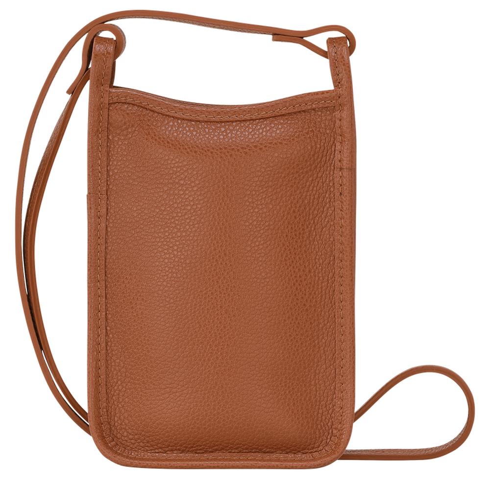 LONGCHAMP Men Le Foulonné phone case Caramel 34200021121