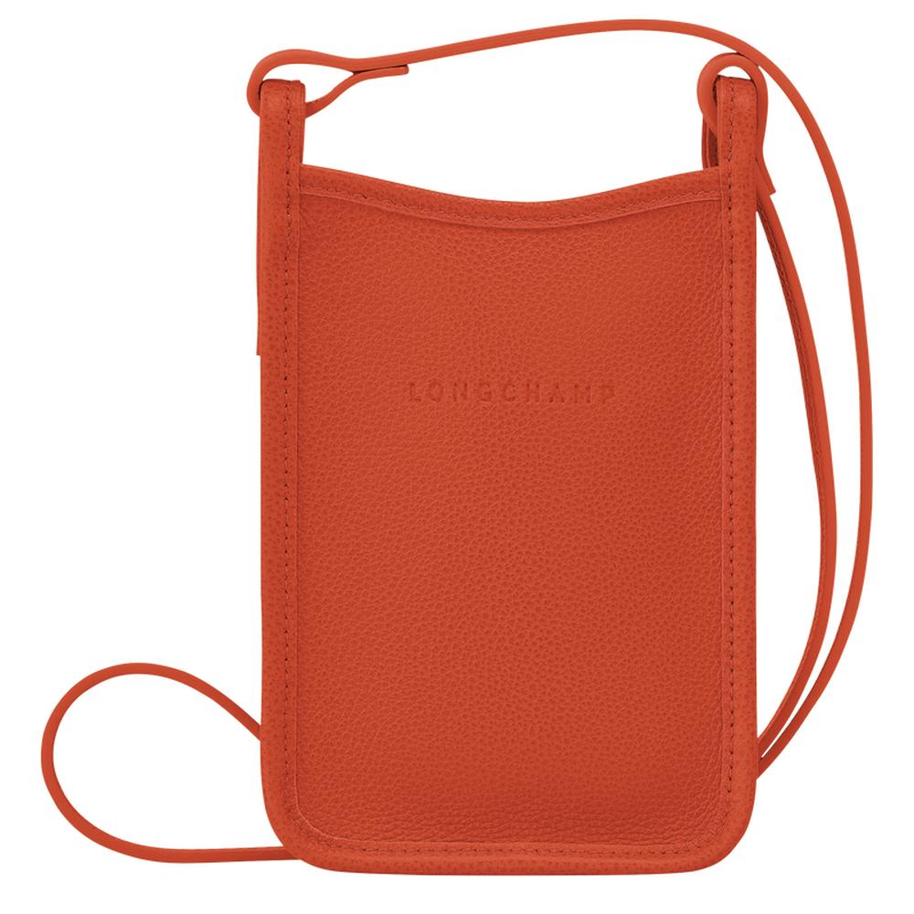 LONGCHAMP Men Le Foulonné phone case Paprika 34200021685