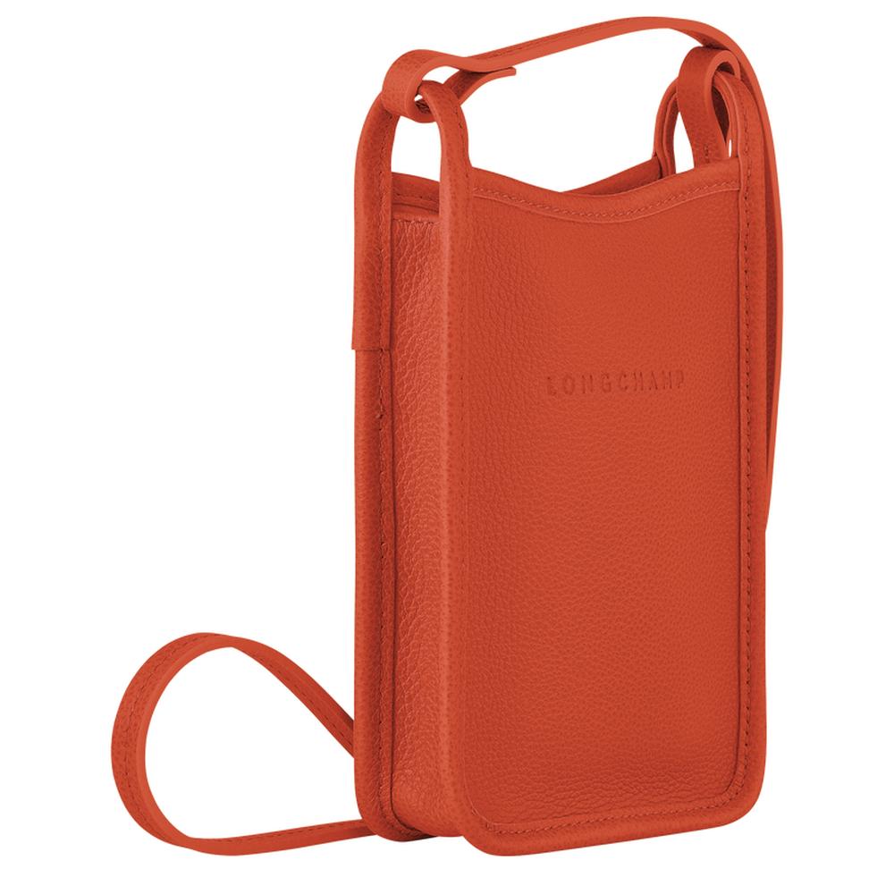 LONGCHAMP Men Le Foulonné phone case Paprika 34200021685