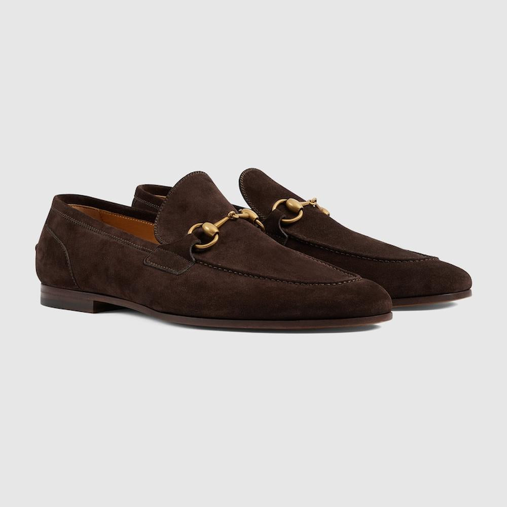 GUCCI Men Gucci Jordaan loafer dark brown suede 406994 CH000 2140