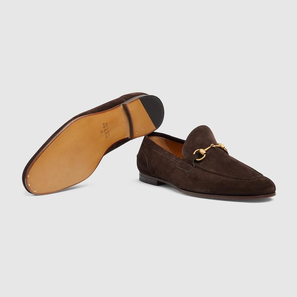 GUCCI Men Gucci Jordaan loafer dark brown suede 406994 CH000 2140