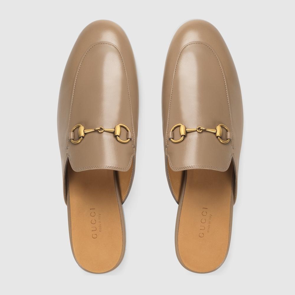 GUCCI Women Princetown slipper brown leather 423513 C9D00 2606