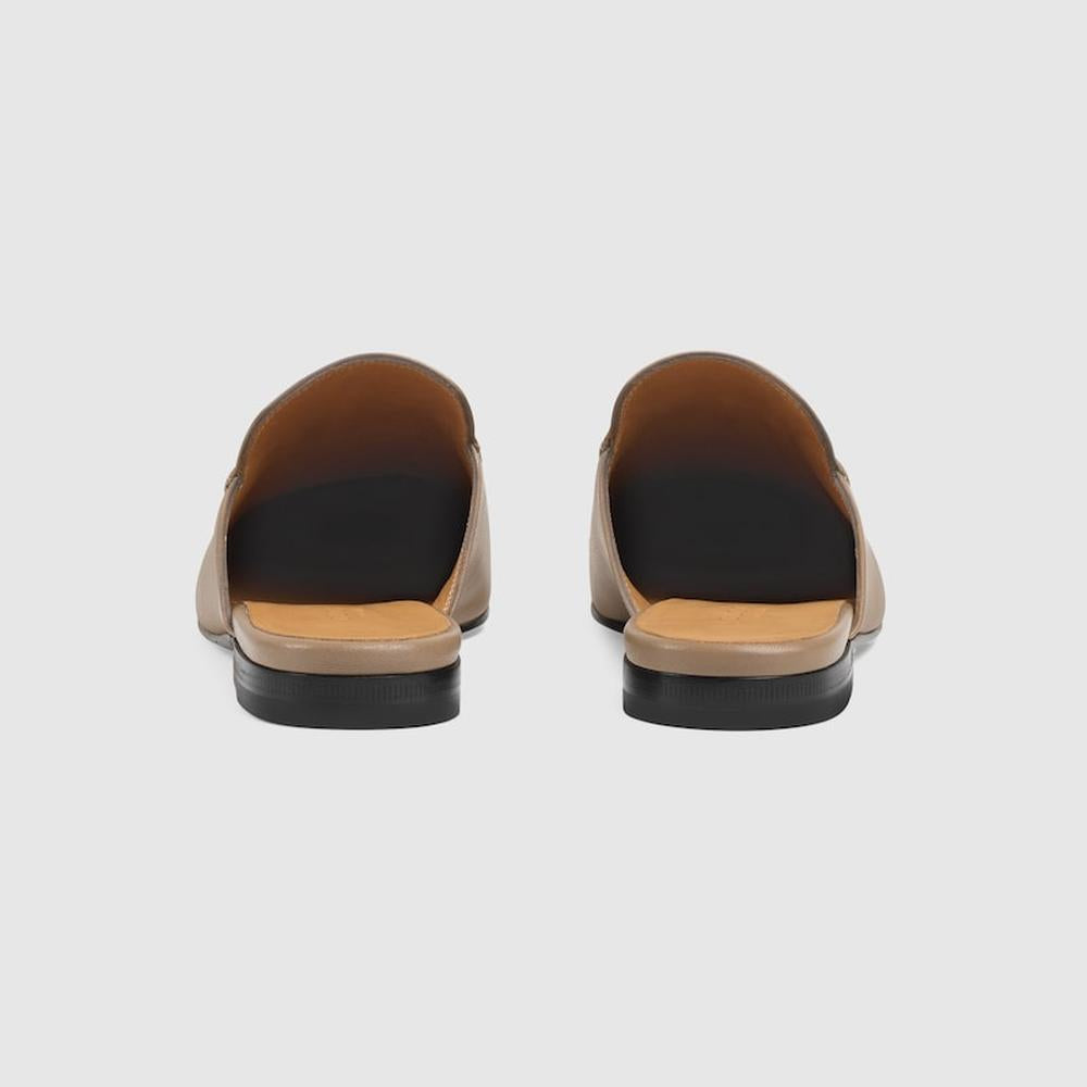 GUCCI Women Princetown slipper brown leather 423513 C9D00 2606