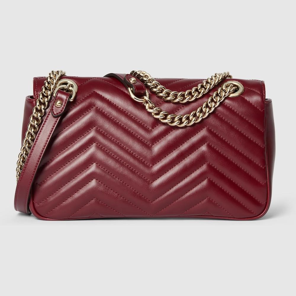 حقيبة كتف صغيرة GG Marmont للنساء من GUCCI Rosso Ancora 443497 AADPJ 6207