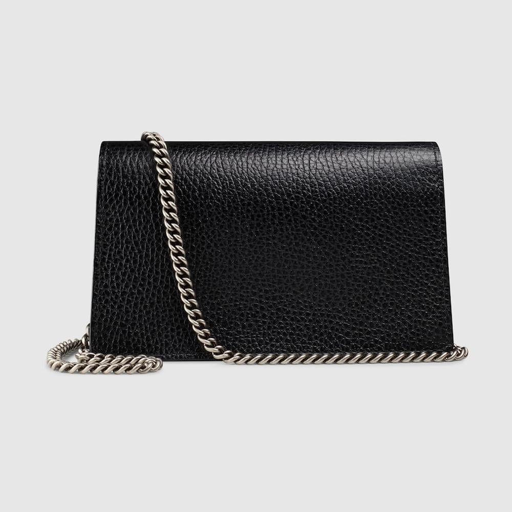 GUCCI Women Dionysus super mini bag black leather 476432 CAOGN 8176