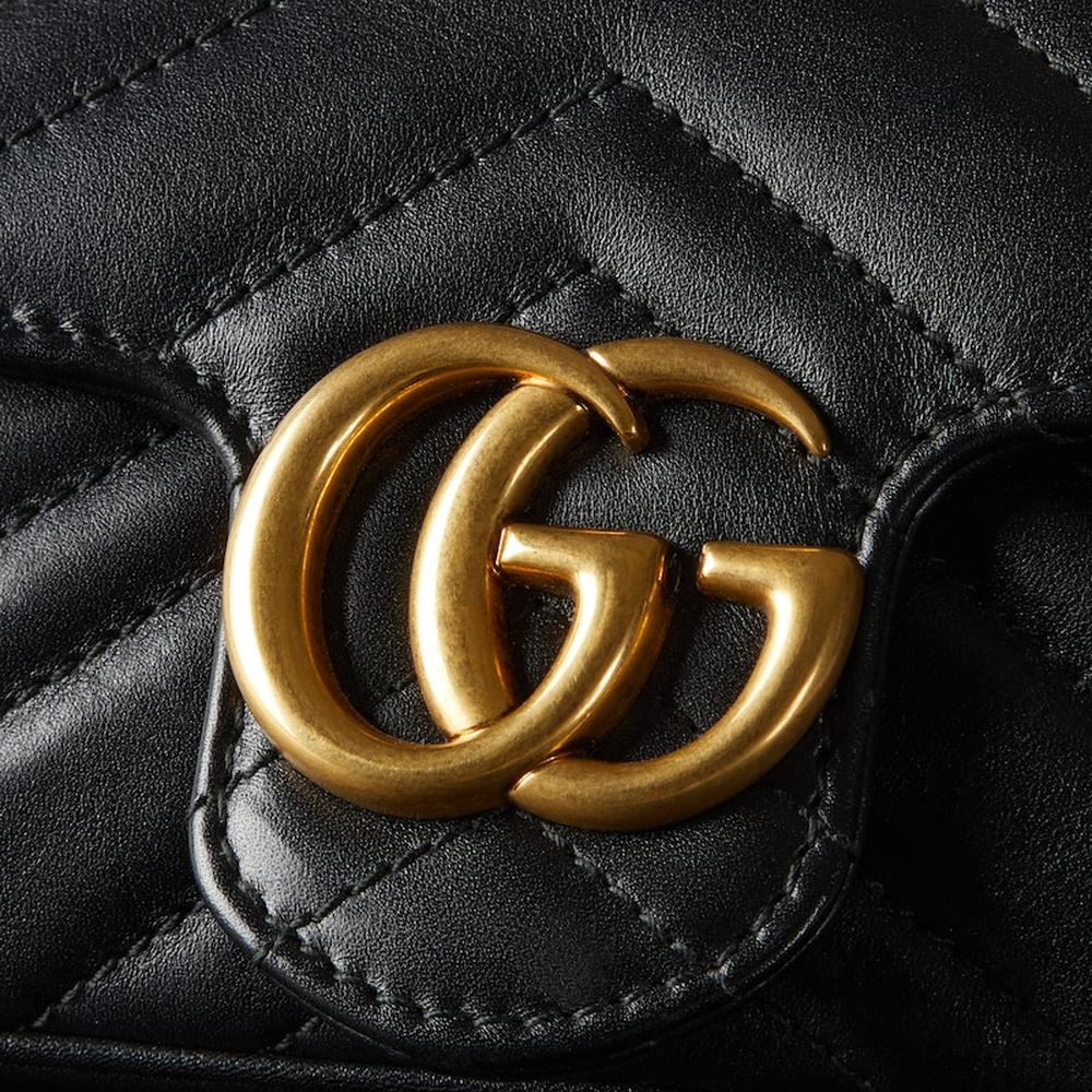 حقيبة GUCCI النسائية GG Marmont سوبر ميني باللون الأسود 476433 DTDCT 1000