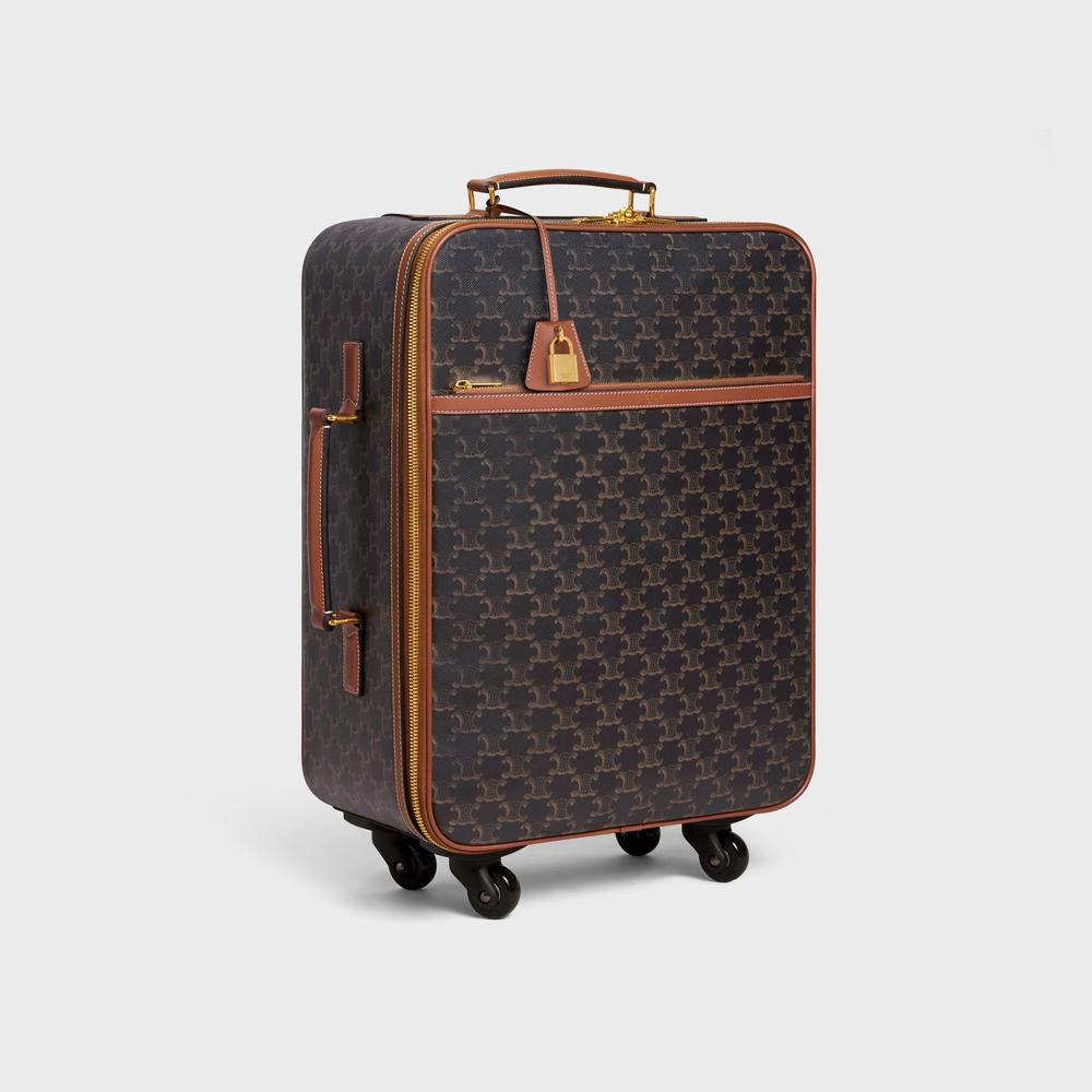 CELINE Men Small Suitcase in Triomphe Canvas and Calfskin [04LU] 4M1972CZJ.04LU