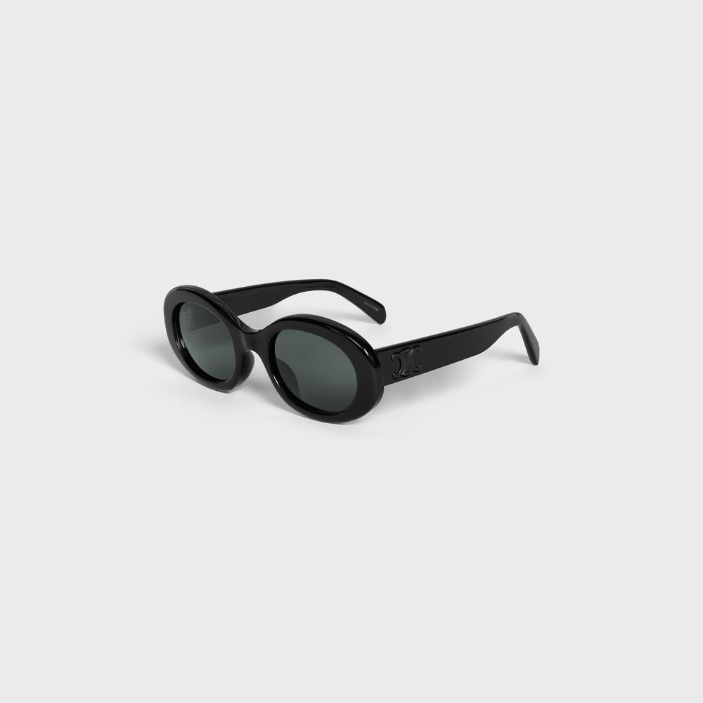 CELINE Women Triomphe 01 Sunglasses in Acetate BLACK/BLACK 4S194CPLB.38BL