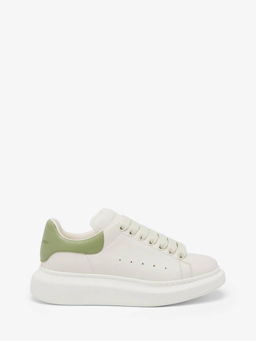 ALEXANDER MCQUEEN Women Oversized Sneaker in Off White/green White/Green 553770WIACX9199