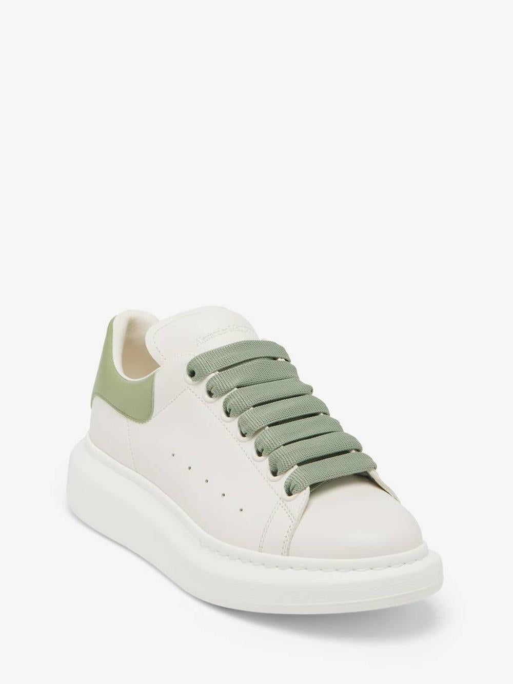 ALEXANDER MCQUEEN Women Oversized Sneaker in Off White/green White/Green 553770WIACX9199