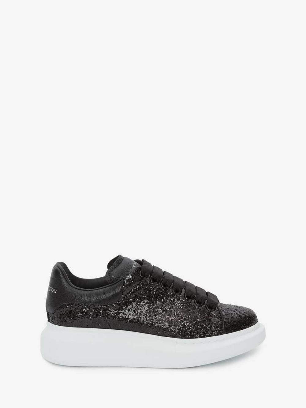 ALEXANDER MCQUEEN Women Glitter Oversized Sneaker in Black 553771W4EY41000