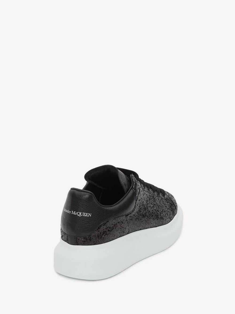 ALEXANDER MCQUEEN Women Glitter Oversized Sneaker in Black 553771W4EY41000