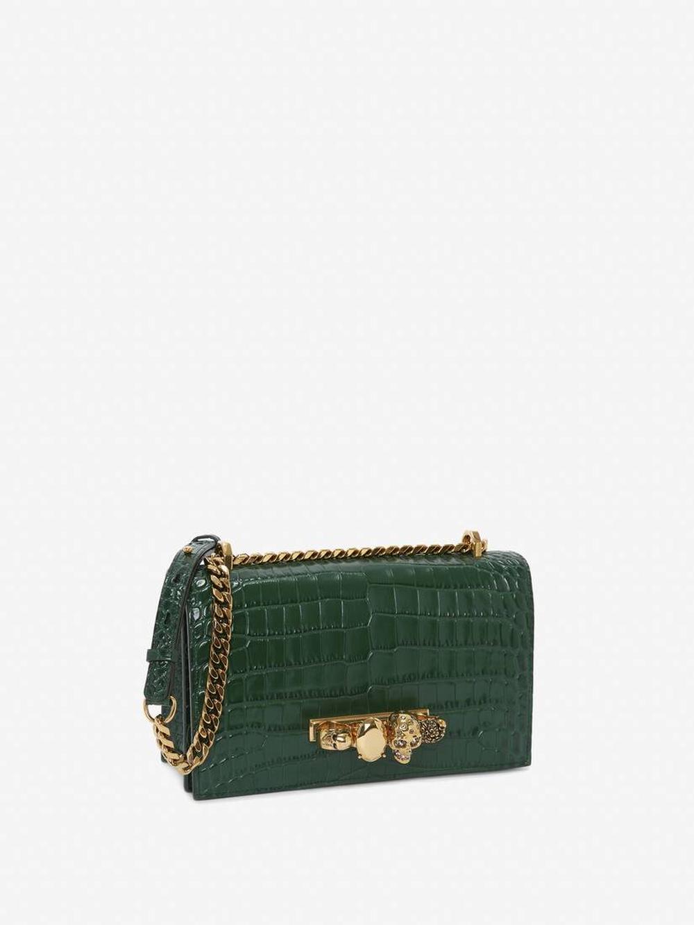 ALEXANDER MCQUEEN Women Jewelled Satchel in Emerald 5541281HB003120