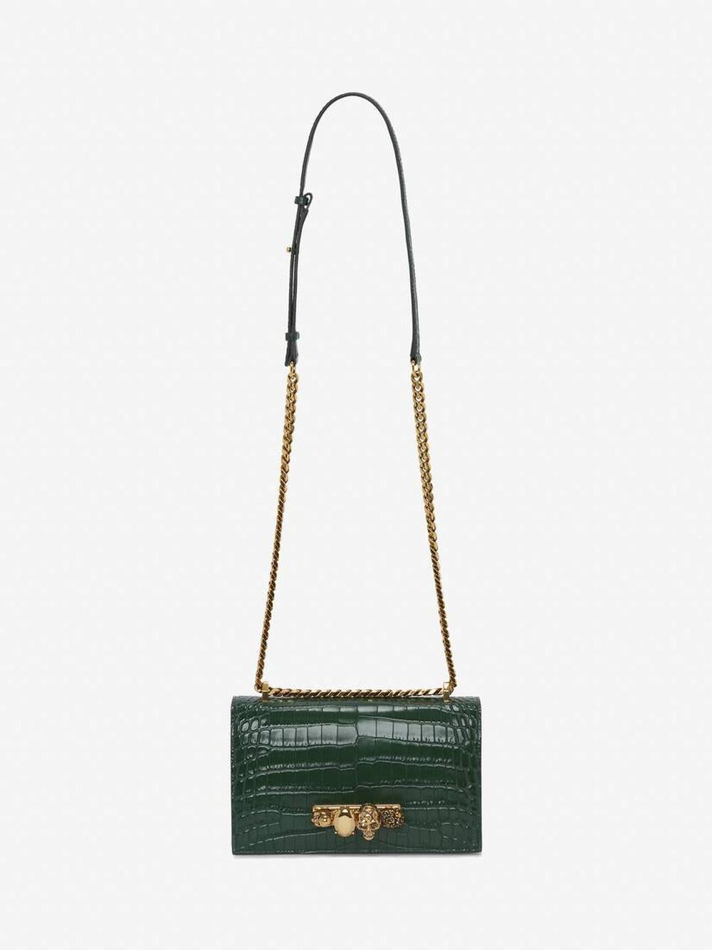 ALEXANDER MCQUEEN Women Jewelled Satchel in Emerald 5541281HB003120