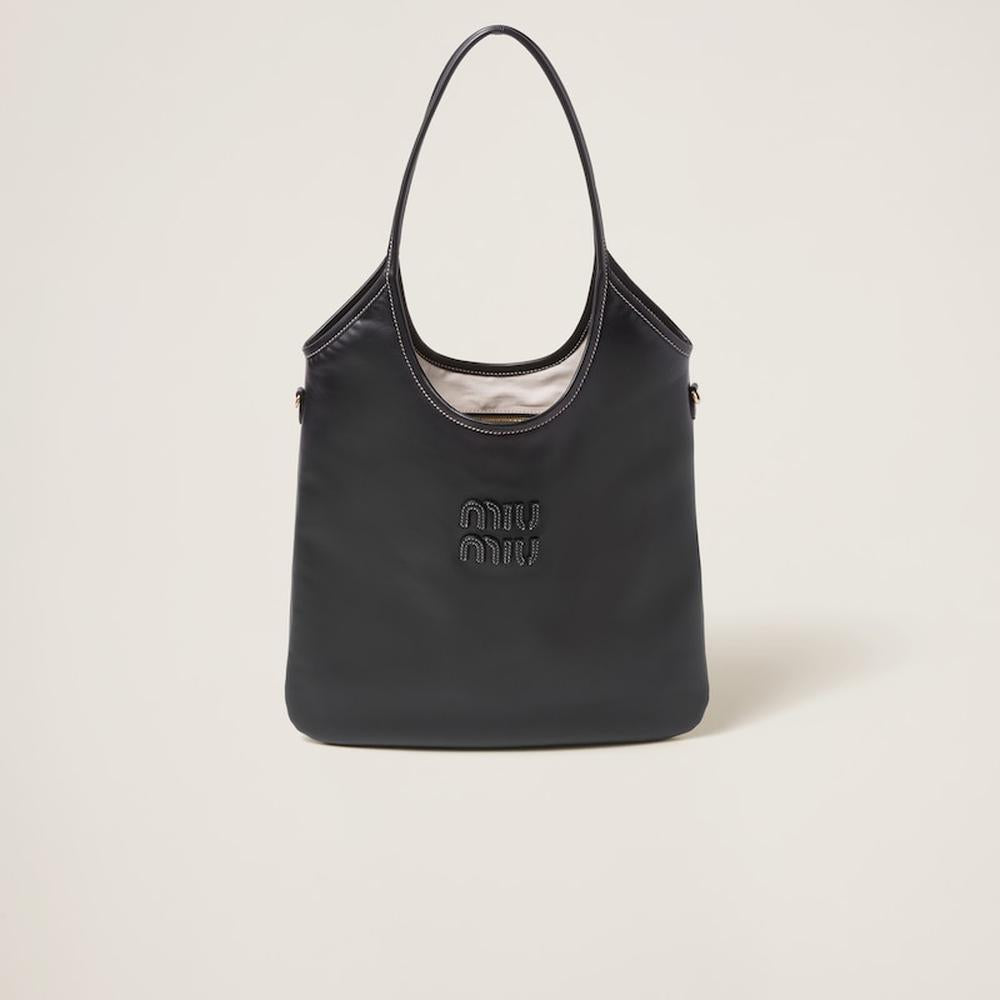 MIU Women IVY leather bag Black 5BG231_2CRW_F0002_V_MLN