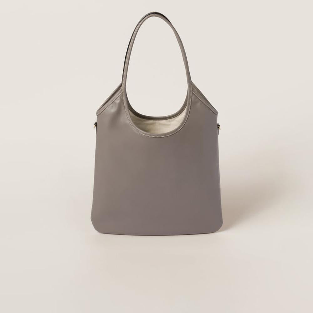 MIU Women IVY leather bag Clay Grey 5BG231_2CRW_F0572_V_MLN