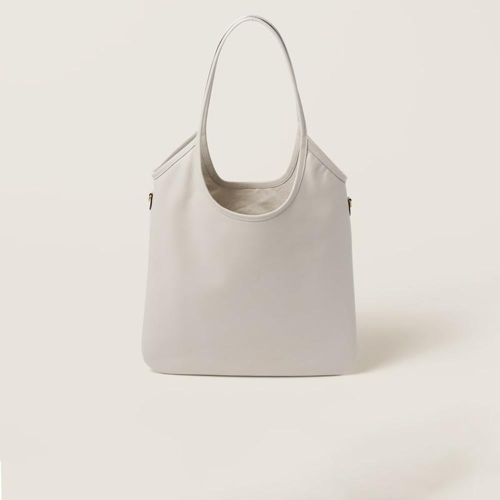 MIU Women IVY leather bag Chalk White 5BG231_2CRW_F0K74_V_MLN