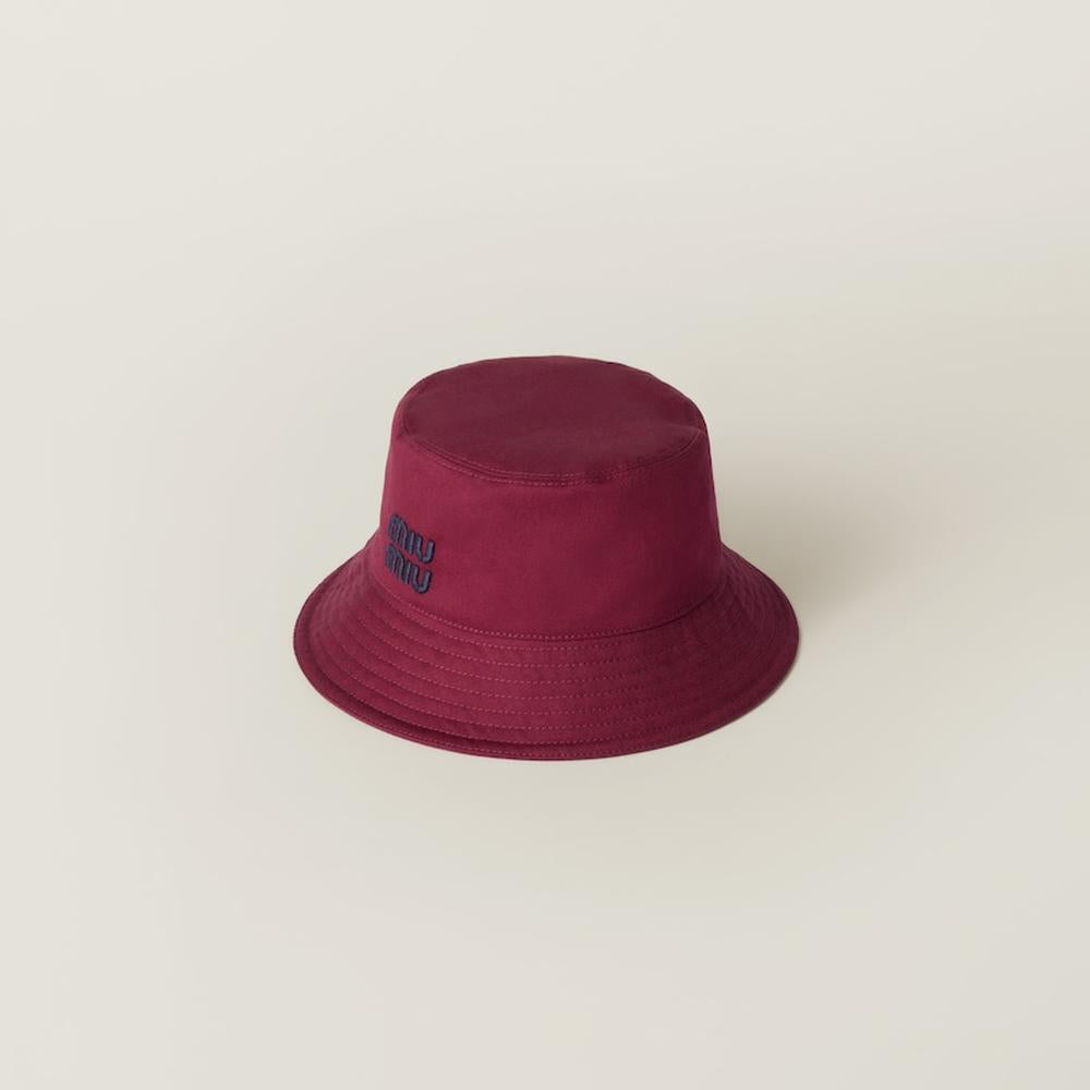 MIU Women Drill bucket hat Burgundy/Blue 5HC196_2DXI_F0E7F