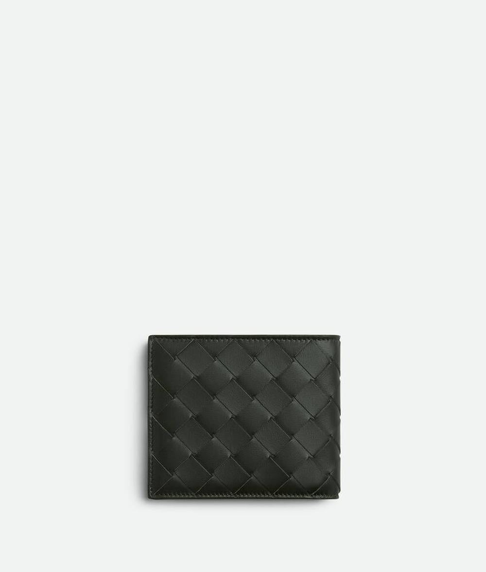 BOTTEGA VENETA Men Intrecciato Bi-Fold Wallet Dark green/dark red/ice/deep red/pineapple 605721VCPQG3475