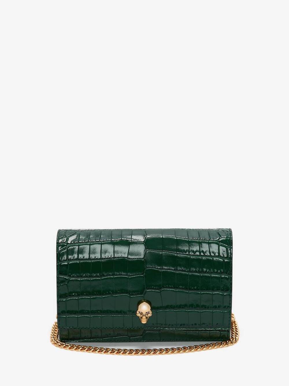 ALEXANDER MCQUEEN Women Small Skull Bag in Emerald 6130881HB0G3120