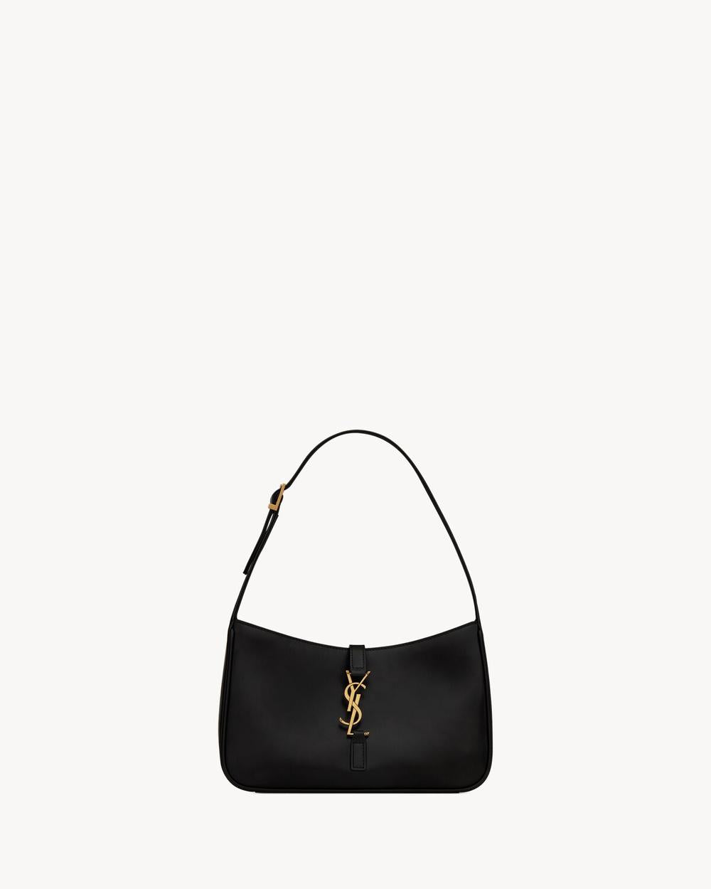 SAINT LAURENT للنساء مقاس 5 إلى 7 بوصات من الجلد الناعم NOIR 6572282R20W1000