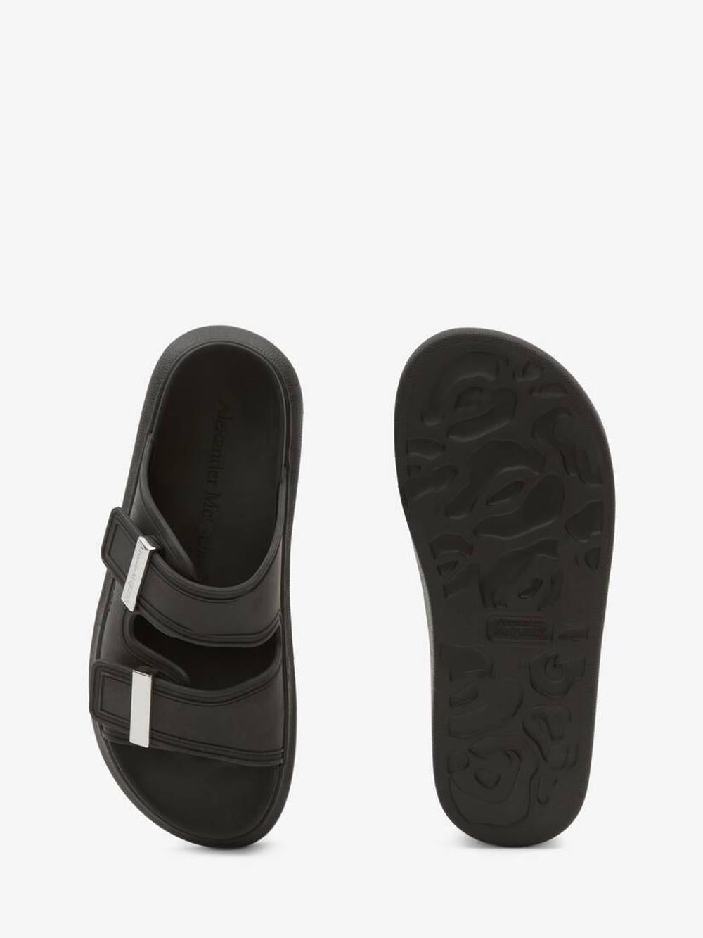 ALEXANDER MCQUEEN Men Hybrid Slide in Black/silver Black/Silver 663563W4Z511081