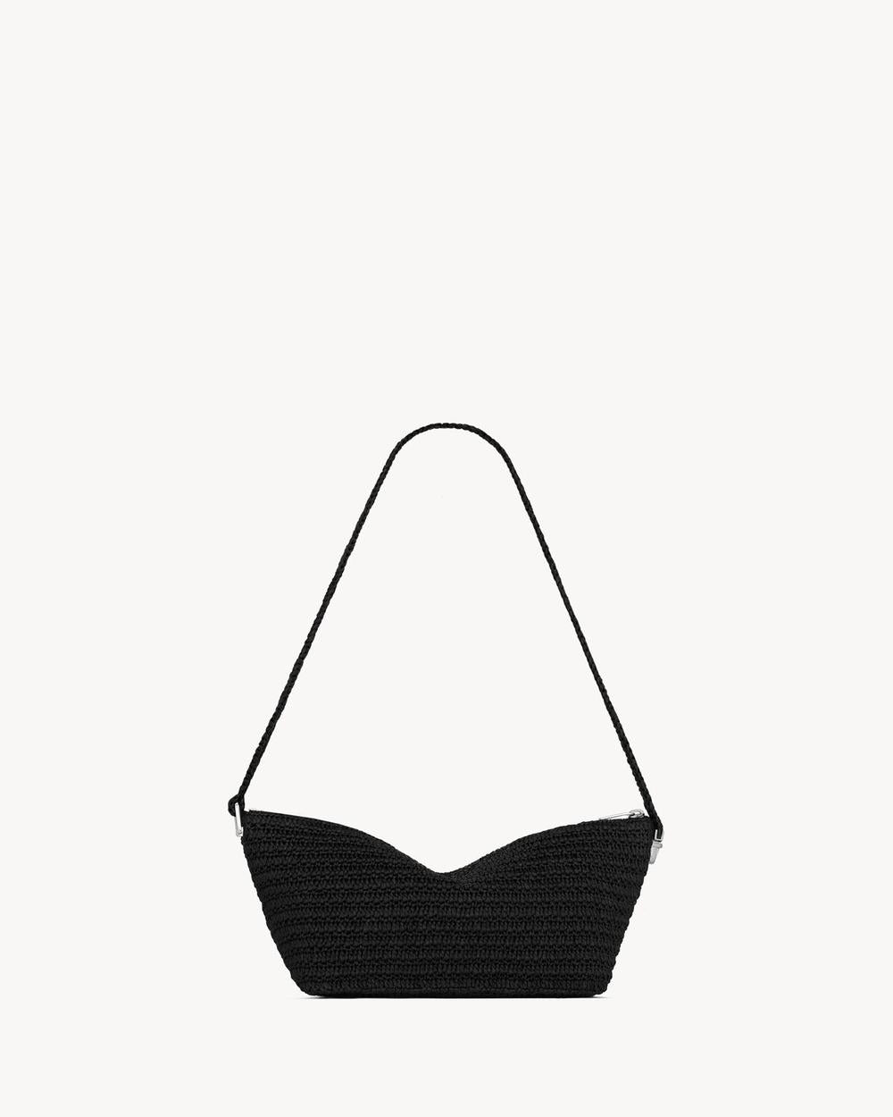 SAINT LAURENT Women le rafia crossbody bag BLACK 667490GAACR1020