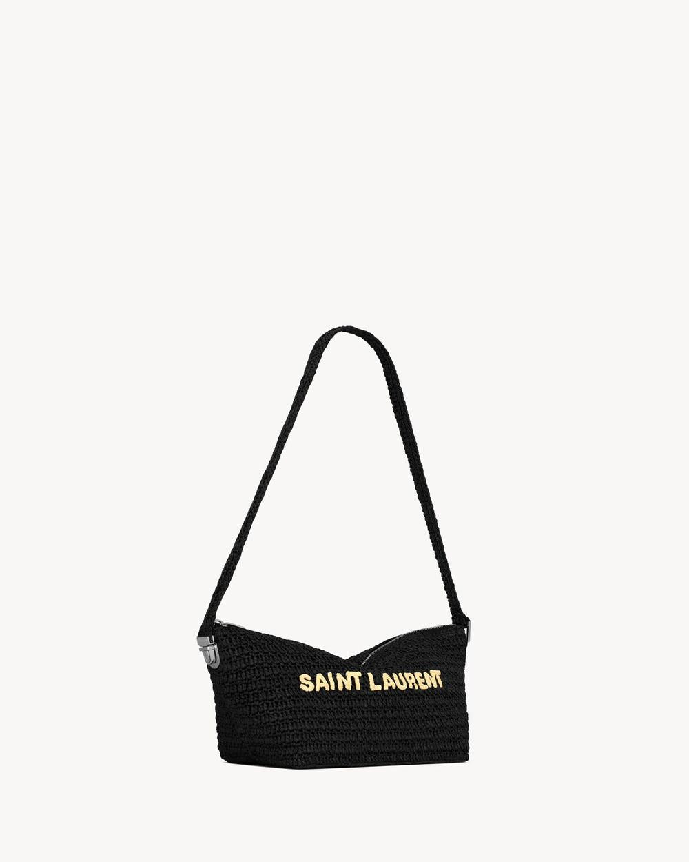 SAINT LAURENT Women le rafia crossbody bag BLACK 667490GAACR1020