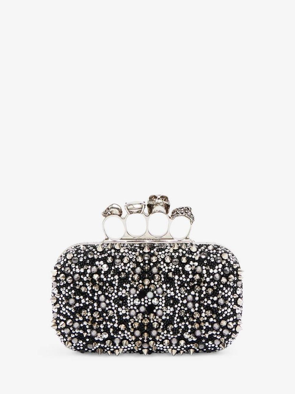 ALEXANDER MCQUEEN Women Knuckle Clutch in Black BLACK 6762561T1151000