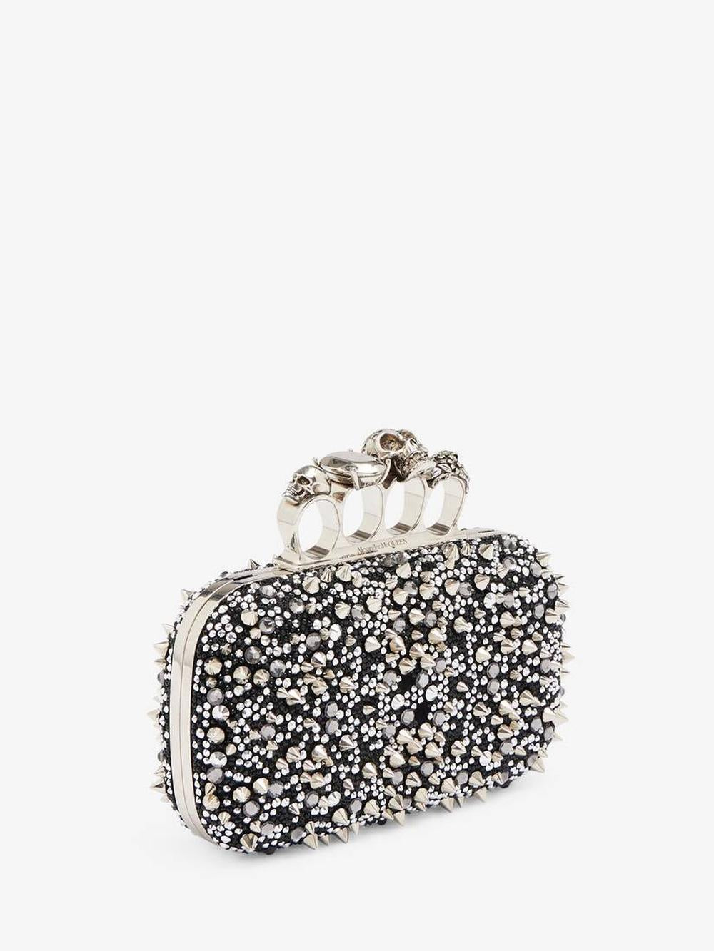 ALEXANDER MCQUEEN Women Knuckle Clutch in Black BLACK 6762561T1151000