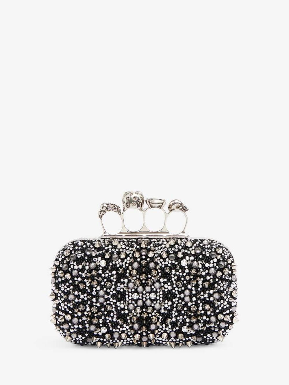 ALEXANDER MCQUEEN Women Knuckle Clutch in Black BLACK 6762561T1151000