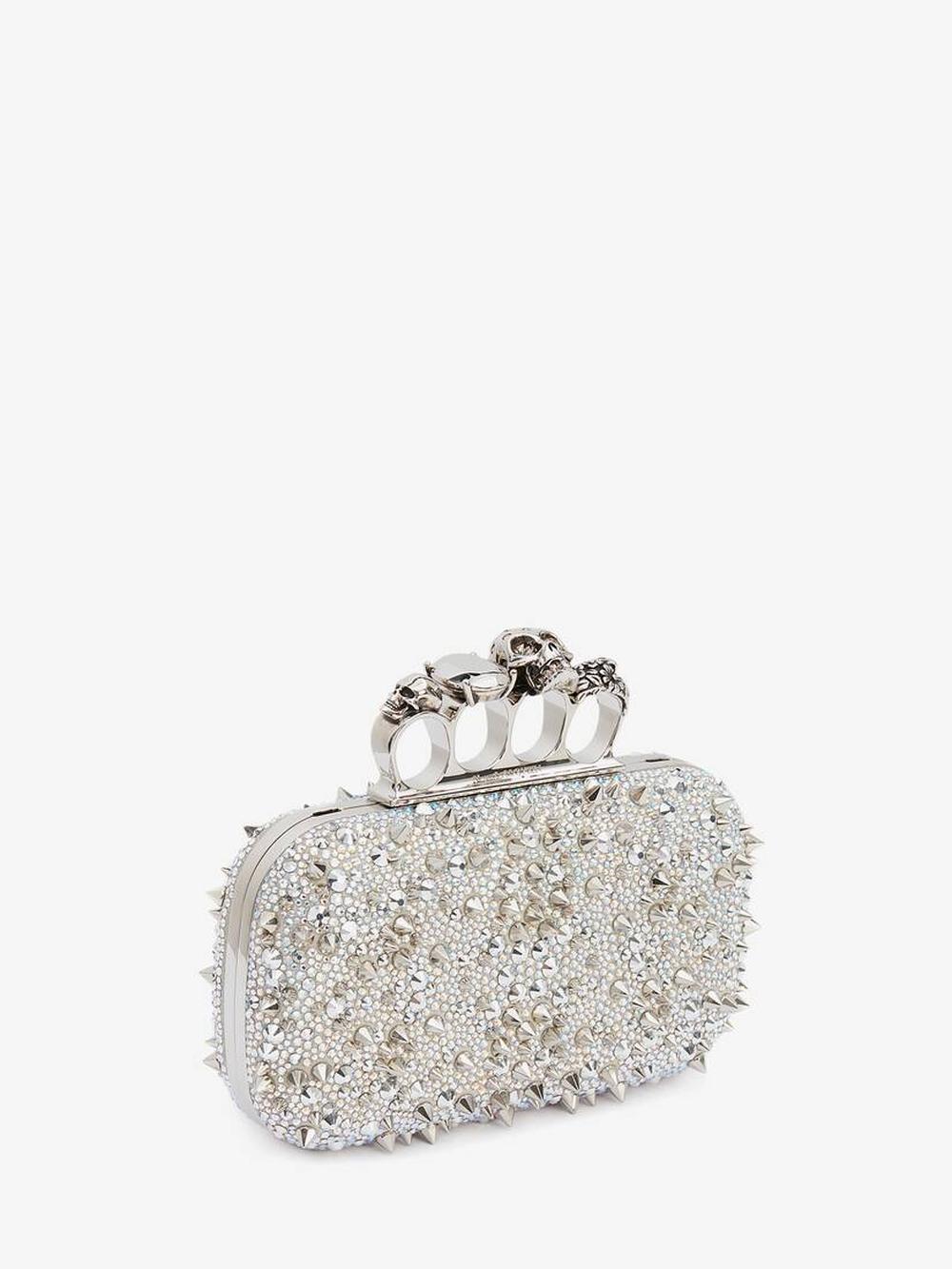 ALEXANDER MCQUEEN Women Knuckle Clutch in White 6762561VT119000