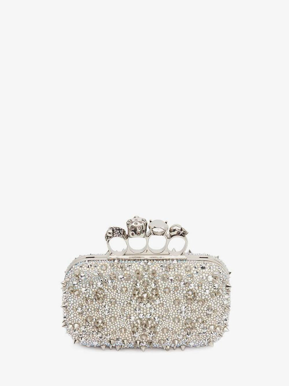 ALEXANDER MCQUEEN Women Knuckle Clutch in White 6762561VT119000