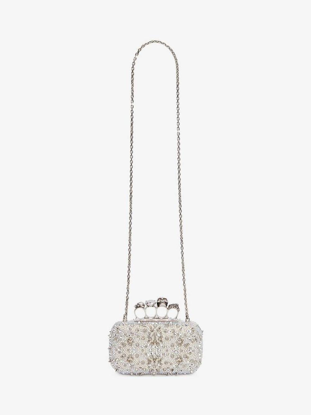 ALEXANDER MCQUEEN Women Knuckle Clutch in White 6762561VT119000