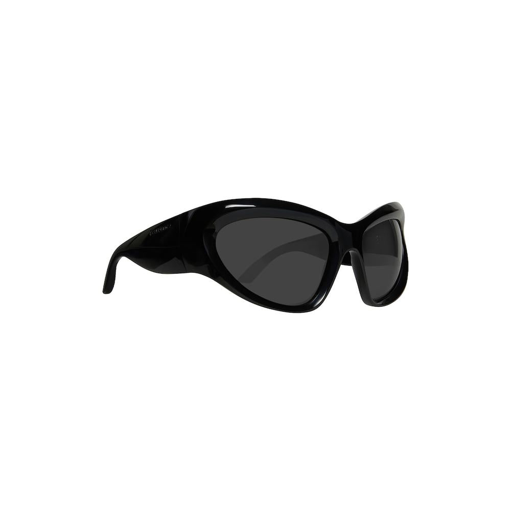 BALENCIAGA Men Wrap D-frame Sunglasses in Black 699445T00071000