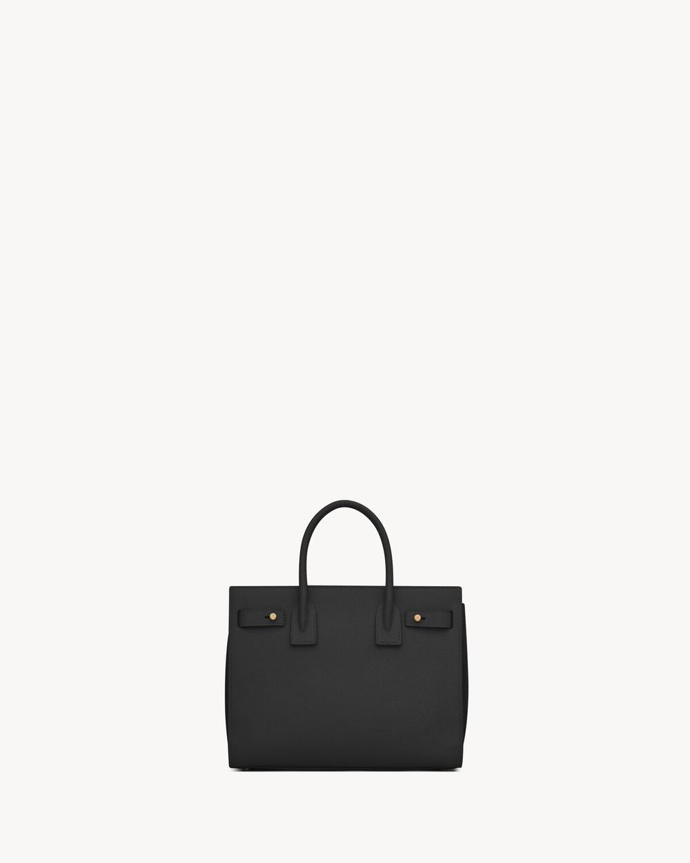 SAINT LAURENT Women sac de jour in supple grained leather - nano BLACK 717449DTI0W1000